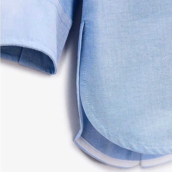 ZARA OVERSIZED POPLIN SHIRT BLUE - Picture 2 of 10